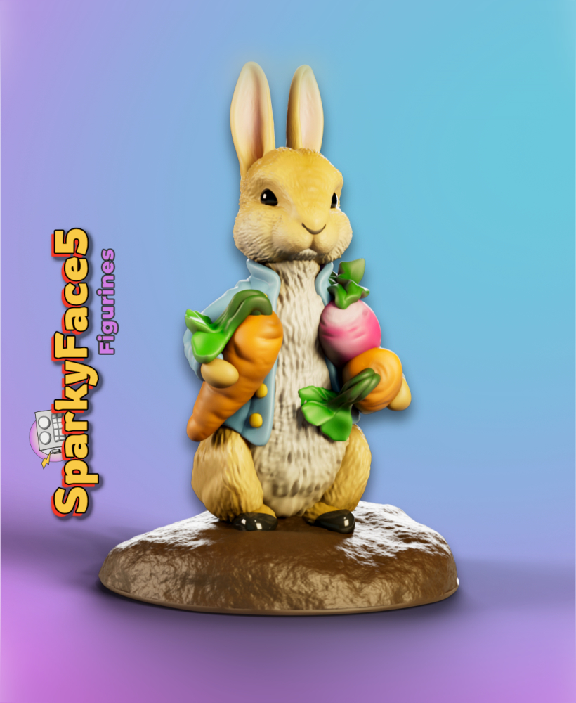 手作り額付き新作品　title「Verdant Rabbit」 🐇 Rabbit Head AM35 3D print model・ STL File for 3D